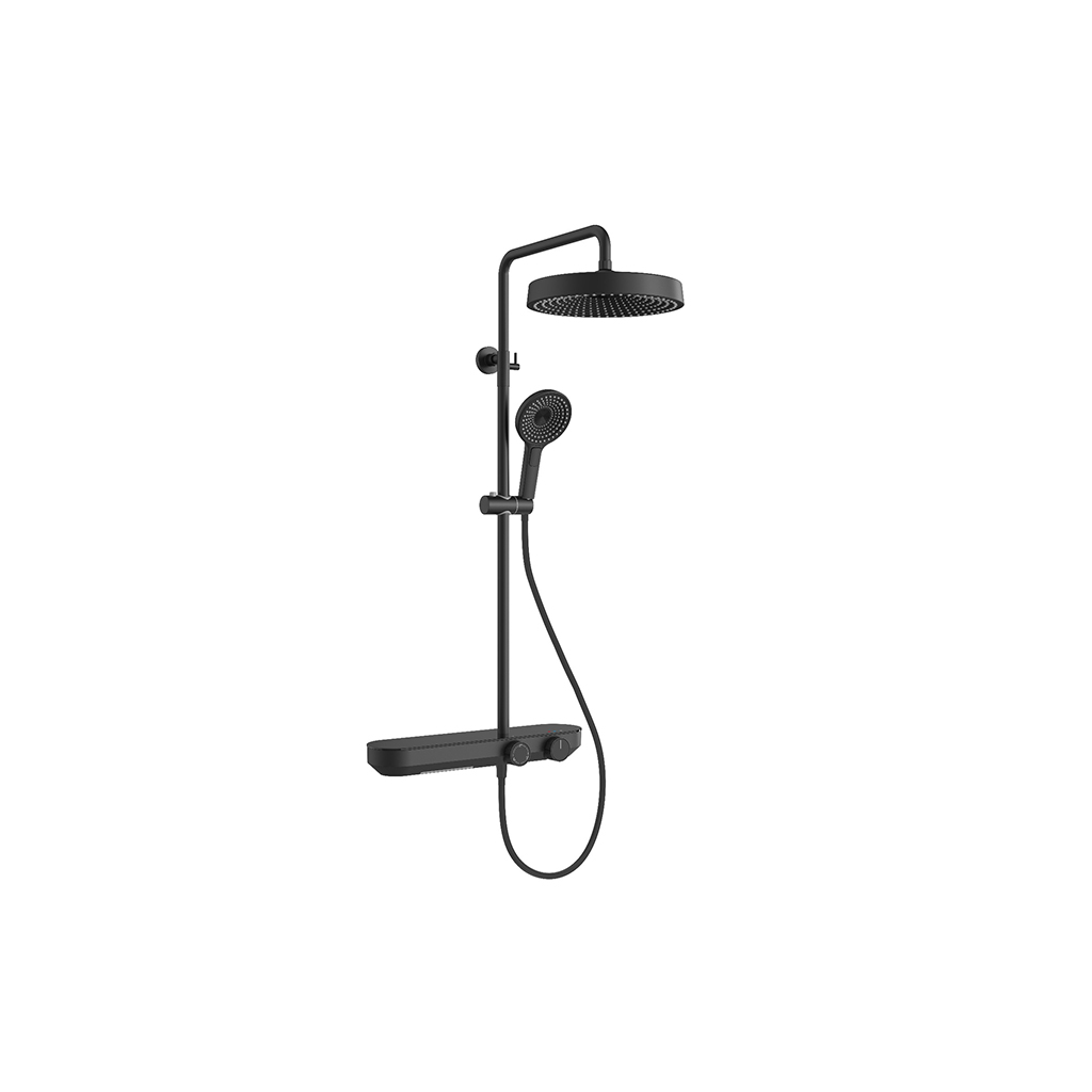 Zilver New Open Shower set(Matt Black)