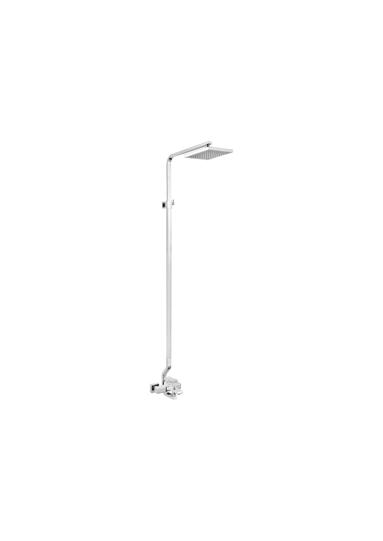 Zilver Pyramid Open Shower Rod with Shower